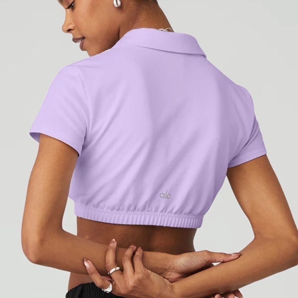 ALO Cropped Prestige Polo - Violet Skies - Picture 4 of 7
